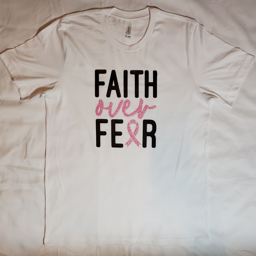 Faith Over Fear Breast Cancer shirts 🎀